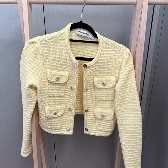 Textured Knit Jacket in Yellow
self-portrait - Picture 2 of 6